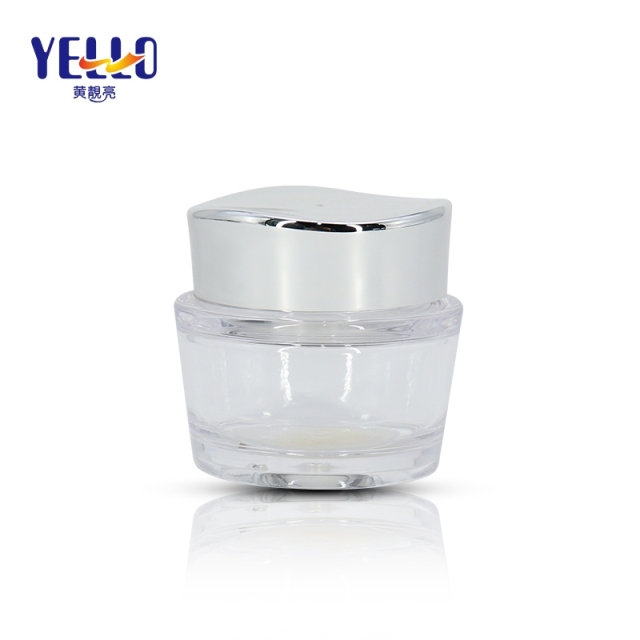 Round Clear Cosmetic Jars 50g For Skin Care / Plastic Cream Containers