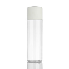 Skincare Empty Toner Bottles With White Screw On Cap Transparent Bottle Body