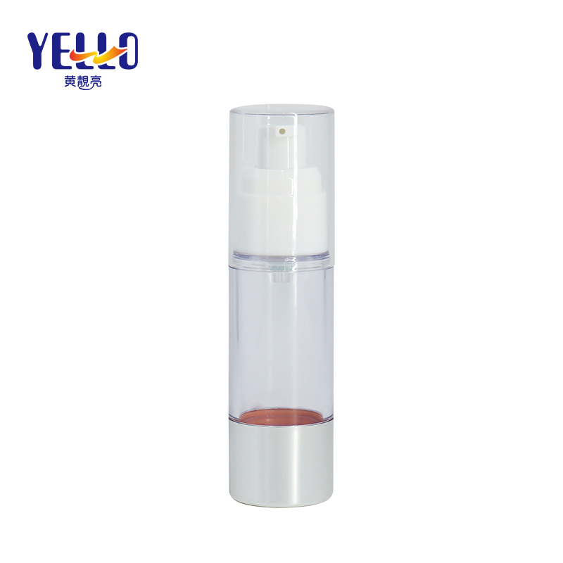 Clear Airless Cosmetic Containers 30ml Cream Travel Lotion Bottles