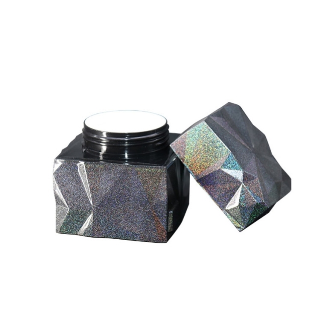 Fancy 40g 60g Square Cosmetic Jars With Private Logo PET Material