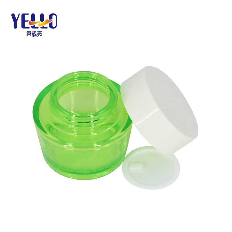 Round Clear Cosmetic Jars 50g For Skin Care / Plastic Cream Containers