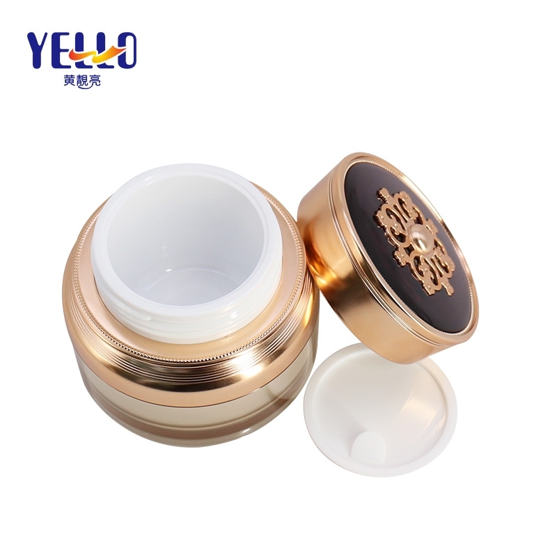 Refillable Cosmetic Cream Jar With Screw Cap 50g / Empty Skin Care Containers