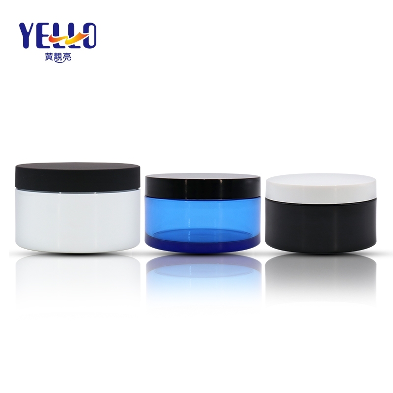 Round Shape Cosmetic Cream Jar Thick PET Plastic Material 25g 50g 80g