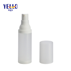 Frosted Airless Cosmetic Lotion Bottle / Cylinder Shape Empty Cosmetic Containers