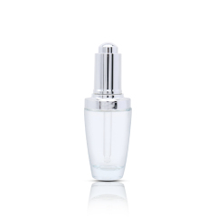 Clear Glass Dropper Bottles With Silver Pump