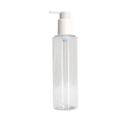 Clear Plastic PET Empty Toner Bottles Pump Cap For Facial Care 250Ml