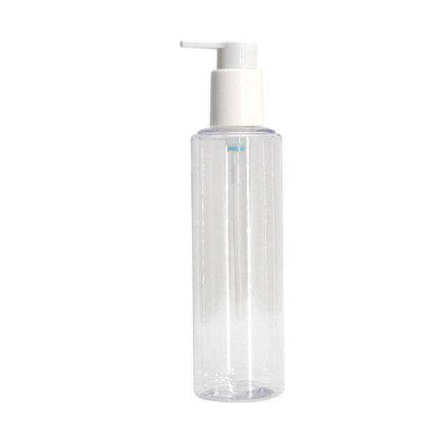 Clear Plastic PET Empty Toner Bottles Pump Cap For Facial Care 250Ml