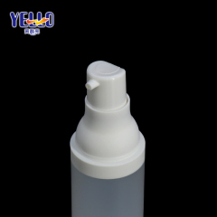 Frosted Airless Cosmetic Lotion Bottle / Cylinder Shape Empty Cosmetic Containers