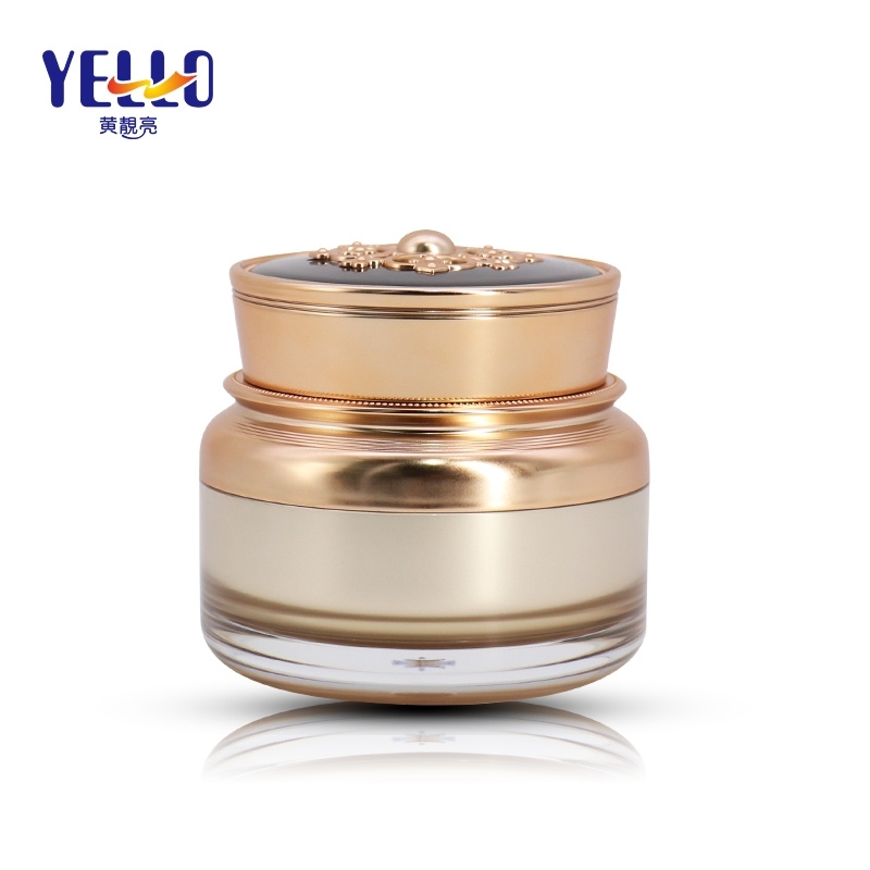 Refillable Cosmetic Cream Jar With Screw Cap 50g / Empty Skin Care Containers