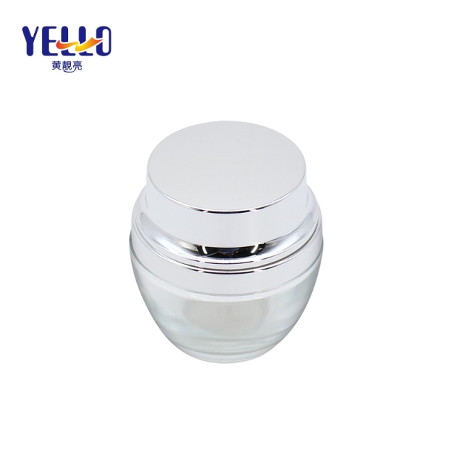 20g 50g Glass Cosmetic Cream Jar Customized Color Label Printing
