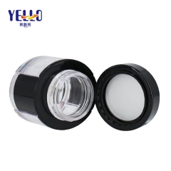 PETG Eco Friendly Cosmetic Cream Jar 50g Customized Color Black Cap