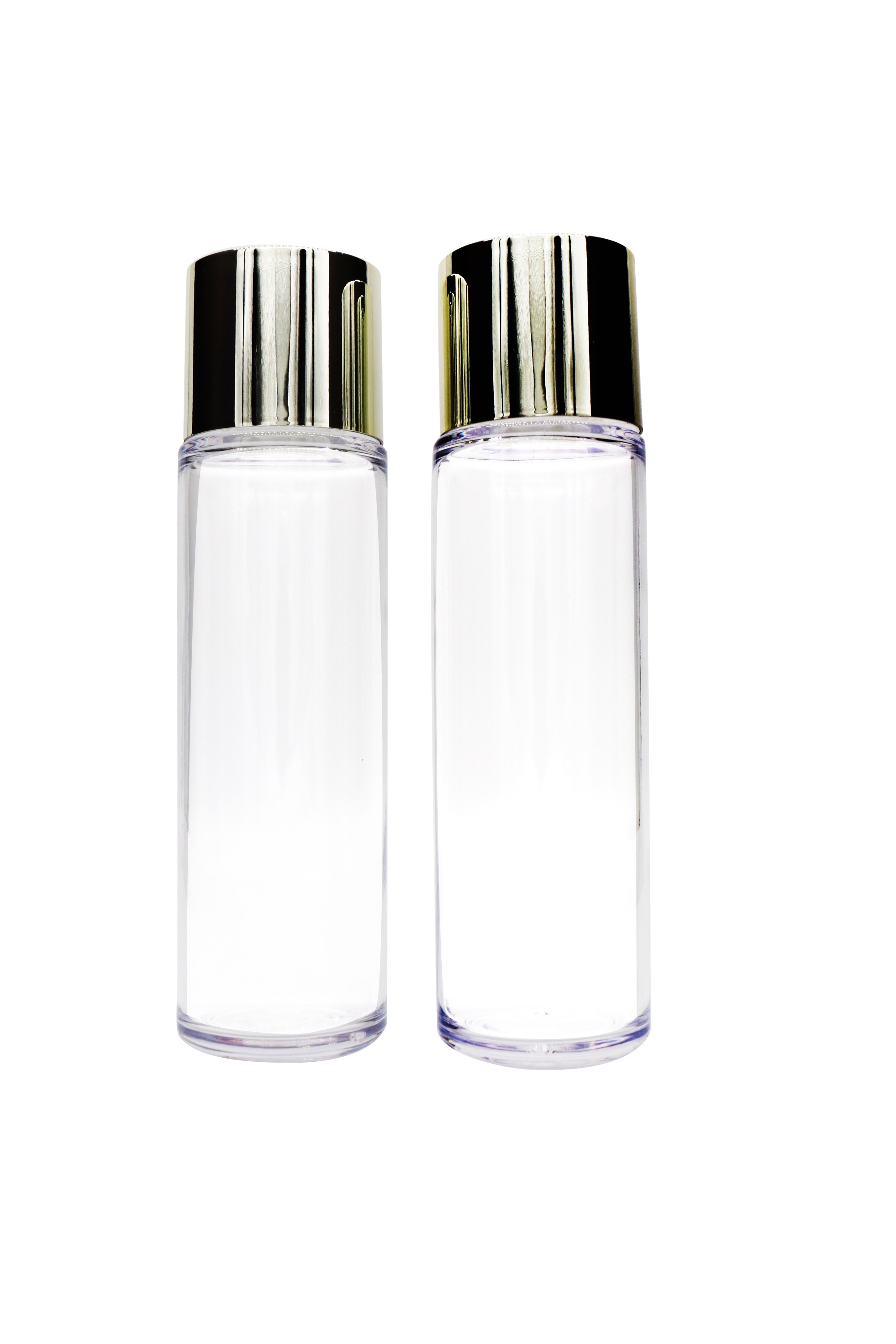 Refillable Cosmetic PET Empty Toner Bottles High Transparent Black Cap