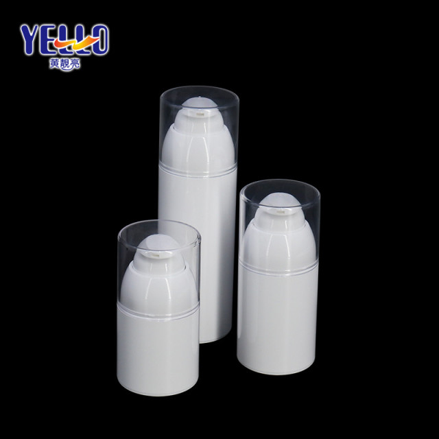 Empty Airless Cosmetic Bottles Transparent Cap For Skin Care Cream 30Ml