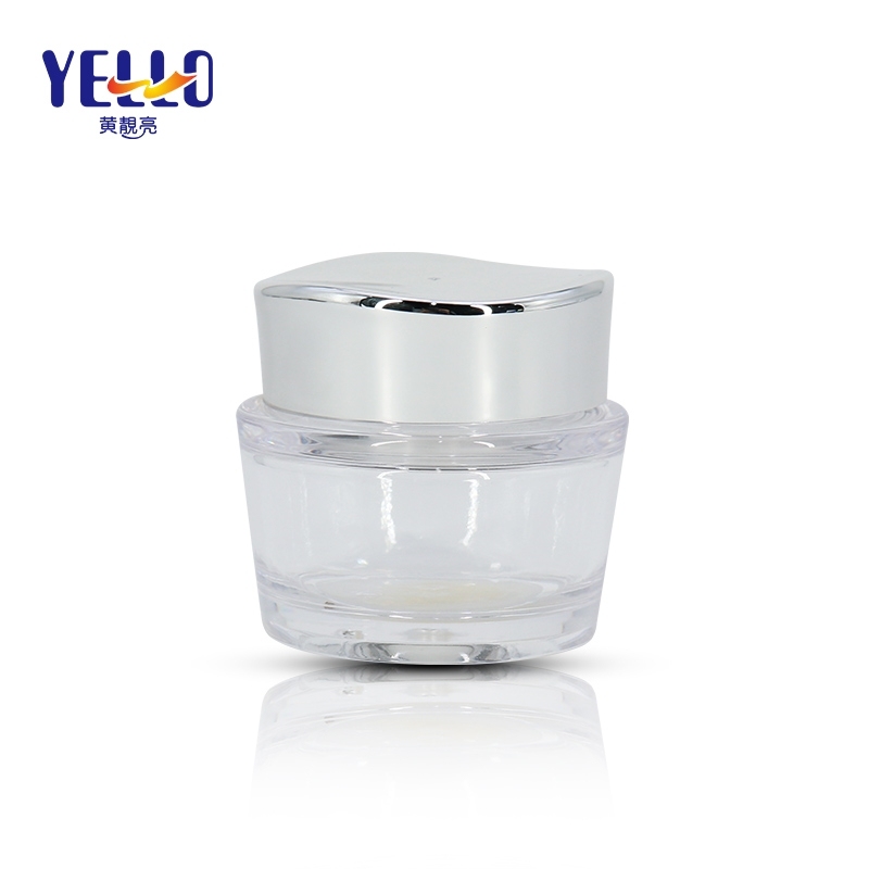 Fancy Cosmetic Cream Jar PET Plastic Material High Transparent Color