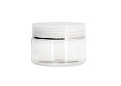 Clear Plastic Cosmetic Jars For Cream , Wide Mouth Cosmetic Container