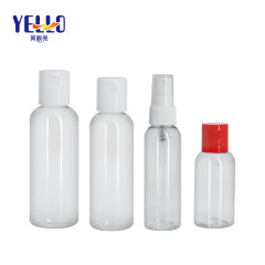 Round Shoulder Clear Plastic Empty Shampoo Bottles / Small Lotion Bottle