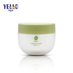 White Hair Cream Jars With Special Shape PET Plastic Material