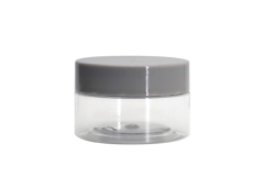 Clear Plastic Cosmetic Jars For Cream , Wide Mouth Cosmetic Container