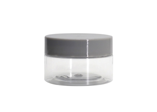 Clear Plastic Cosmetic Jars For Cream , Wide Mouth Cosmetic Container