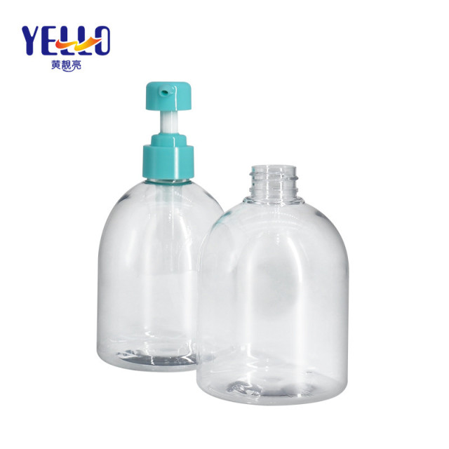 Clear 500ml Plastic Shampoo Hand Wash Bottle With Lotion Pump