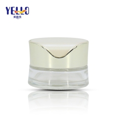 Luxury Clear / Opaque Cosmetic Cream Jar Anti Bacterial Glass Material