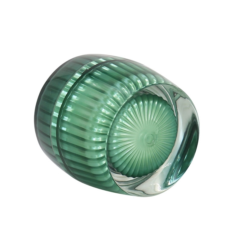 Empty Acrylic Cream Jar 15g 30g 50g For Cosmetic Packaging Green Color