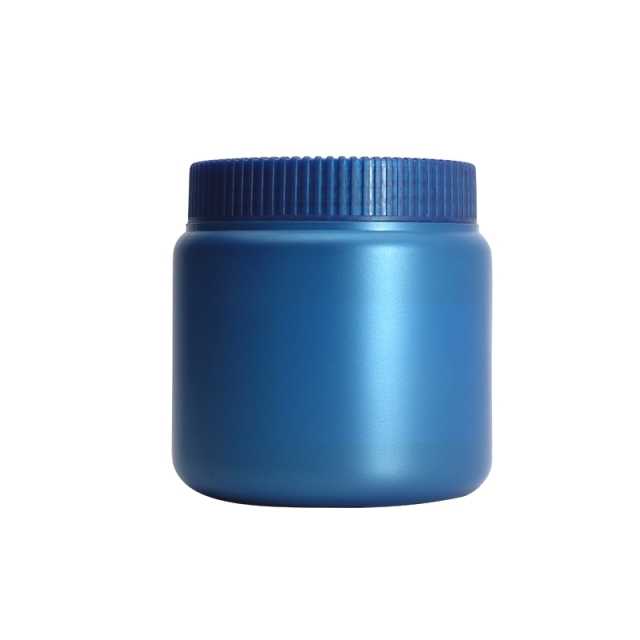 Round Empty Plastic Cream Jars , Blue Cosmetic Jars With Lids