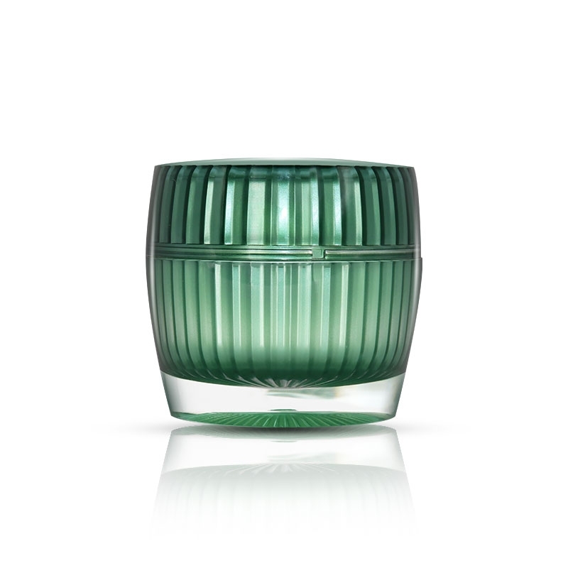 Empty Acrylic Cream Jar 15g 30g 50g For Cosmetic Packaging Green Color