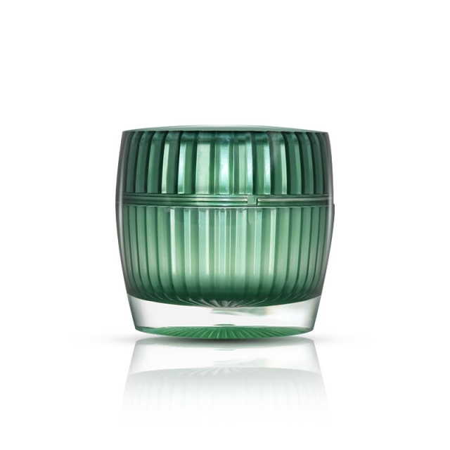 Empty Acrylic Cream Jar 15g 30g 50g For Cosmetic Packaging Green Color