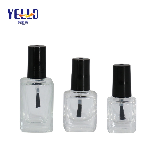 Small 5ml Cosmetic Glass Nail Polish Bottle , Custom Color Nail Polish Container