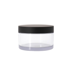 Clear Cream Jars For Cosmetic , PET Plastic 3 Oz Cosmetic Jars