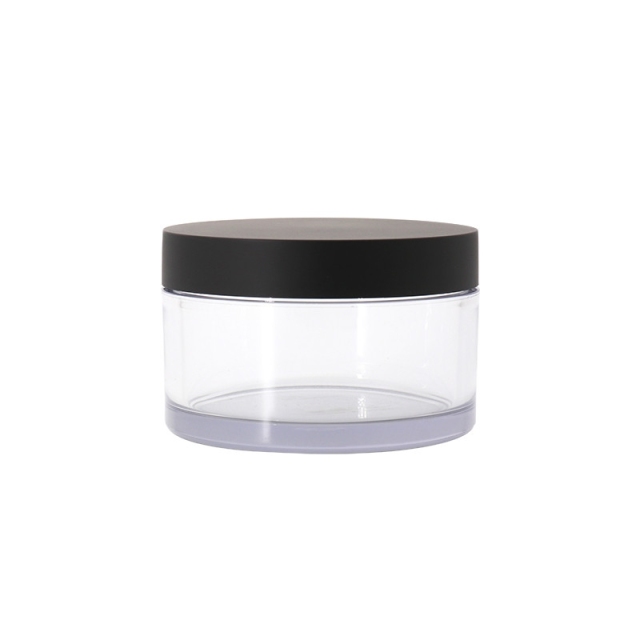 Clear Cream Jars For Cosmetic , PET Plastic 3 Oz Cosmetic Jars