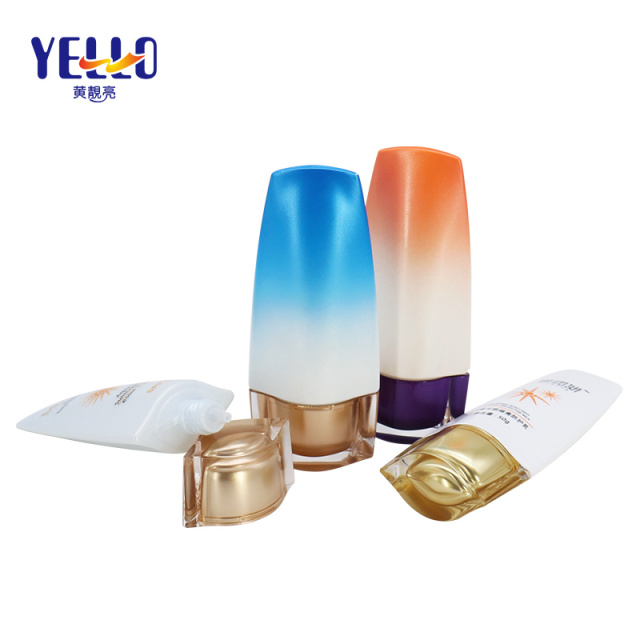 Fancy Cosmetic Set Sun Cream Bottle With Screw Cap PE Plastic Material
