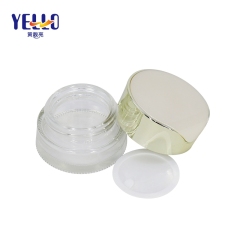 Luxury Clear / Opaque Cosmetic Cream Jar Anti Bacterial Glass Material
