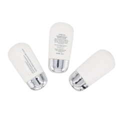 Silk Printing White HDPE Plastic Cosmetic Container 120MM Height 30Ml