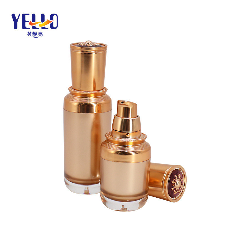 Luxury Acrylic Cosmetic Lotion Bottle 20ml 30ml , Moisturizing Cream Packaging Set