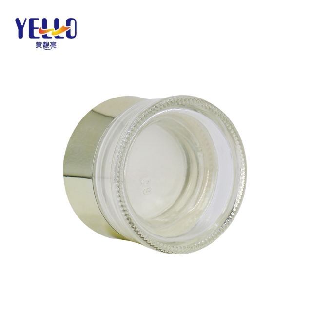 Luxury Clear / Opaque Cosmetic Cream Jar Anti Bacterial Glass Material