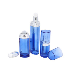 Triangle Cosmetic Acrylic Bottle 30ml 50ml 100ml With Silver Pump