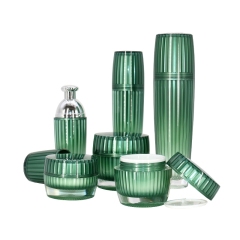 Empty Acrylic Cream Jar 15g 30g 50g For Cosmetic Packaging Green Color