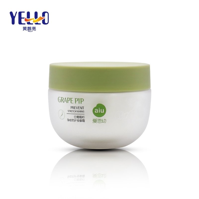 White Hair Cream Jars With Special Shape PET Plastic Material