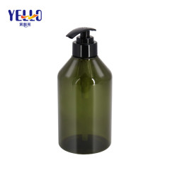 Clear Green Plastic Shampoo Bottle , 500ml Hand Sanitizer Lotion Bottle