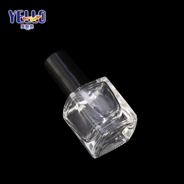 Small 5ml Cosmetic Glass Nail Polish Bottle , Custom Color Nail Polish Container