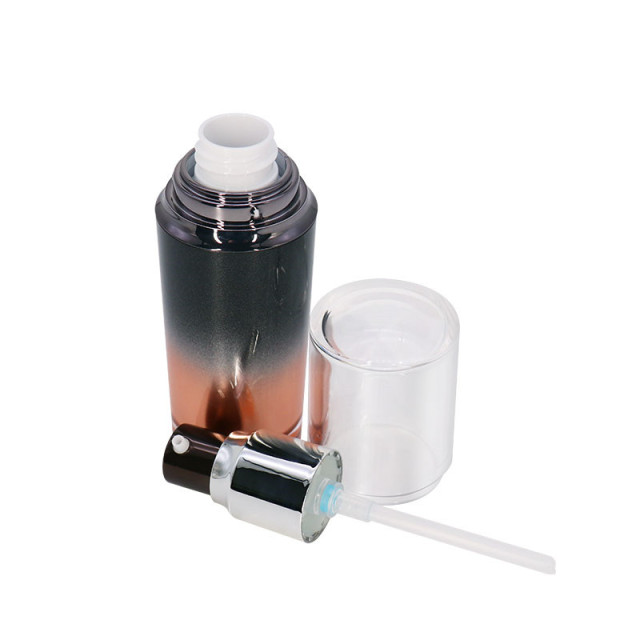 Luxury Cosmetic Acrylic Pump Bottle For Personal Care Transparent Cap