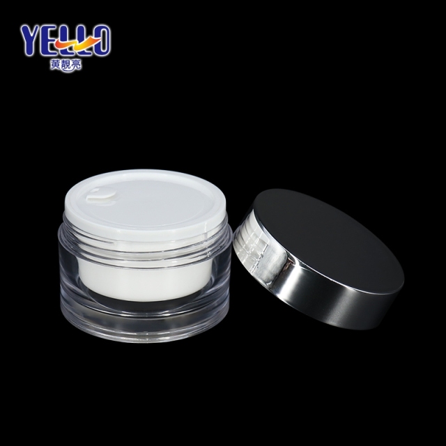 Double Wall Plastic Face Cream Jar 30g 50g For Skincare Packaging