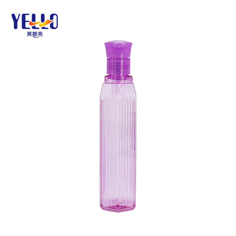Purple Color Clear Empty Shampoo Bottles , 500ml Shower Gel Container