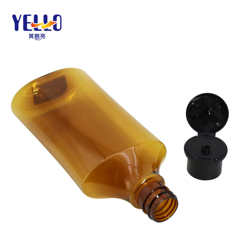 Squeeze Type Empty Plastic Shampoo Bottles 400ml With Flip Top Lid