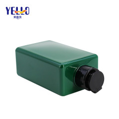 Green Color Empty Square Shampoo Bottle 300ml With Flip Top Cap