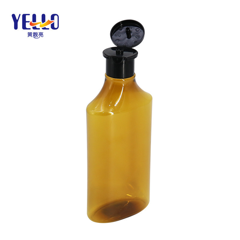 Squeeze Type Empty Plastic Shampoo Bottles 400ml With Flip Top Lid