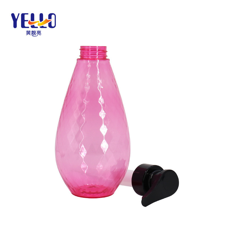 Pink Color Empty Shampoo Containers / Body Wash Bottles Weak Acid Resistant