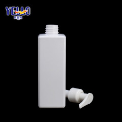 250ml White Square Empty Shampoo Bottles , Hair Shower Gel Plastic Bottle